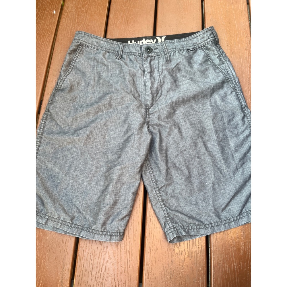Hurley Mens Walk Shorts Grey Heathered Flat Front Shorts Size 30 (167)